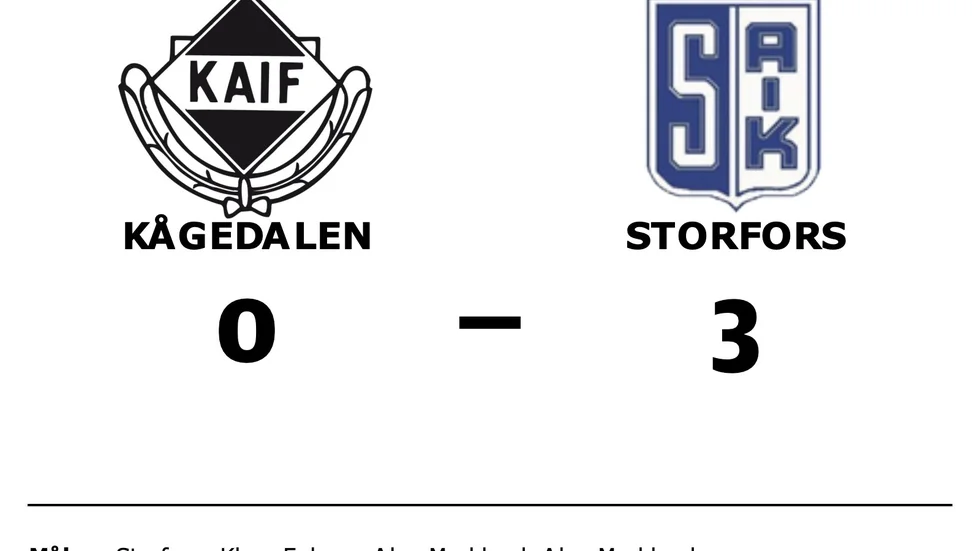 Kågedalens AIF förlorade mot Storfors AIK