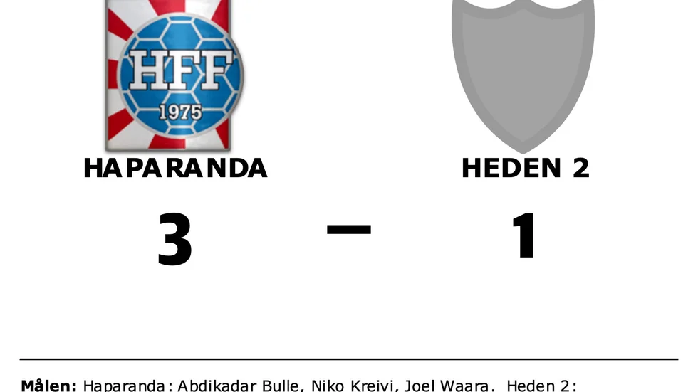 Haparanda FF vann mot Hedens IF