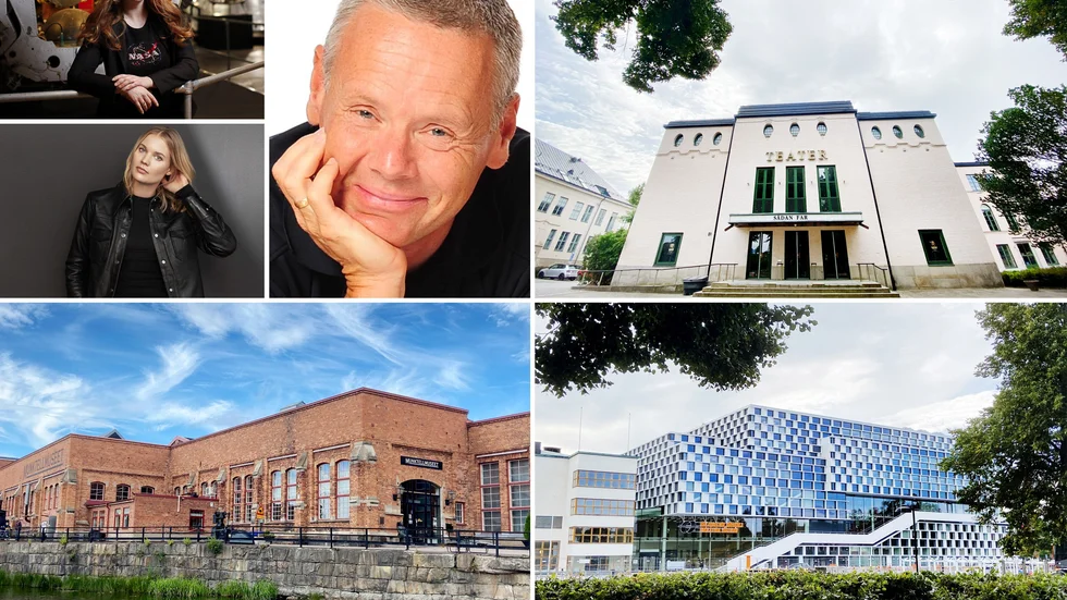 Vetenskapsfestivalen Kunskapsfesten startar på torsdag och pågår i dagarna tre. Där kan man bland annat höra på föreläsningar från Cecilia Hertz, upp till vänster, och Emma Frans, i mitten till vänster. Evenemang sker bland annat på Munktellmuseet och Eskilstuna Teater. På bilden även Jonas Stier, professor i socialt arbete på Mälardalens högskola. En digital rundvandring på Mälardalens högskolas nya campus finns att skåda under alla tre dagarna.