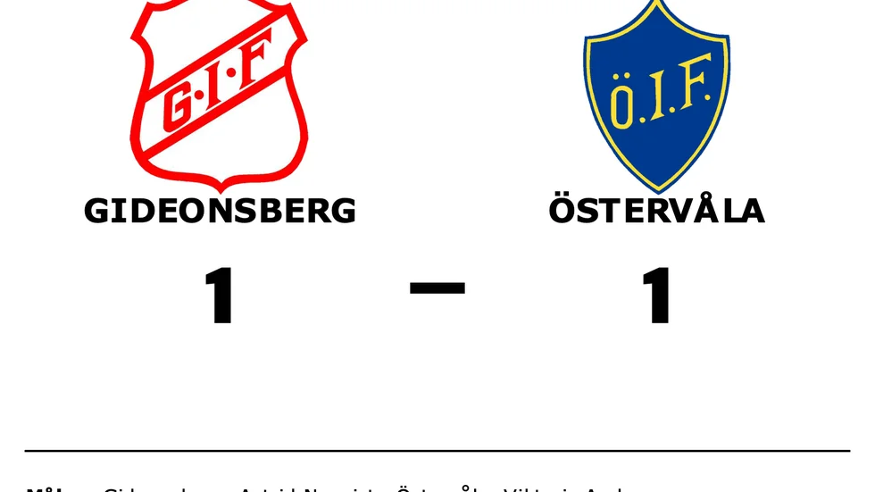 Gideonsberg spelade lika mot Östervåla