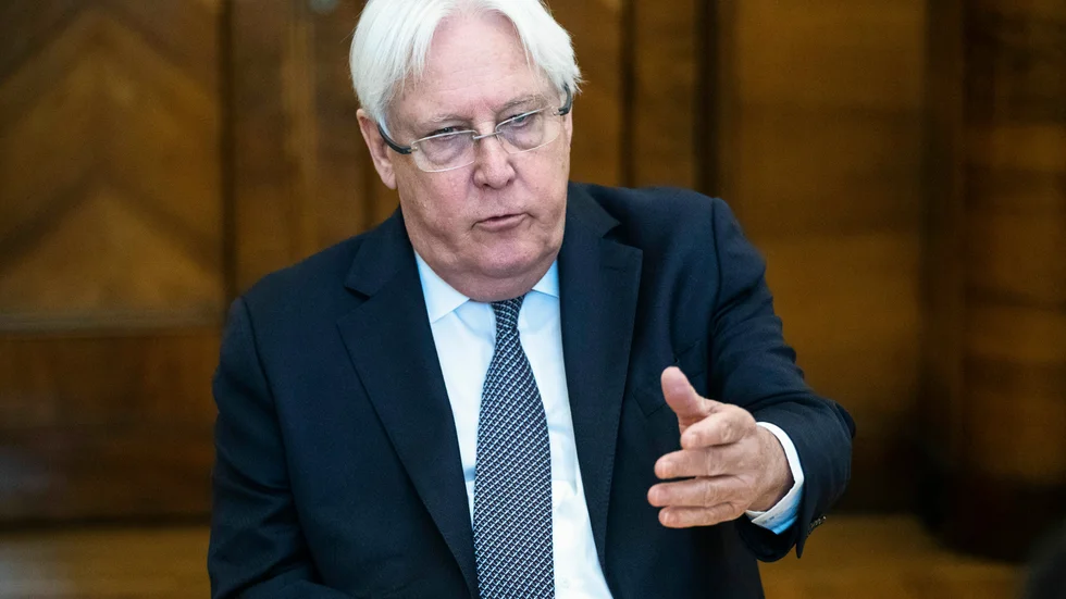 FN:s särskilde sändebud för Jemen Martin Griffiths har krävt en oberoende utredning av orsaken bakom branden. Arkivbild.