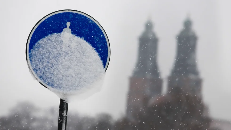 Bild från ett tidigare snöoväder i Eskilstuna. Hur det blir i kväll återstår att se. 