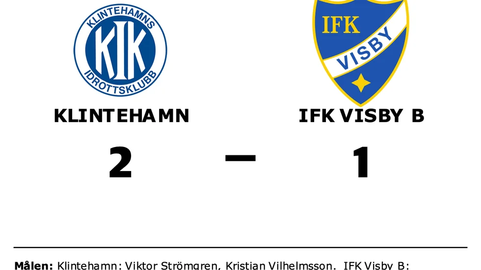 Klintehamns IK vann mot IFK Visby B