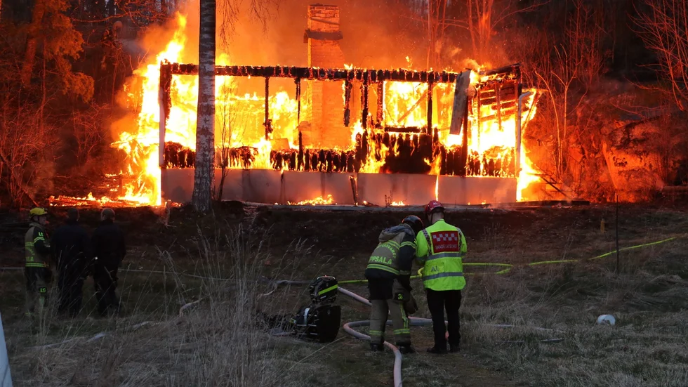 Sommarstugebranden i Gottsunda utreds just nu som en anlagd brand.