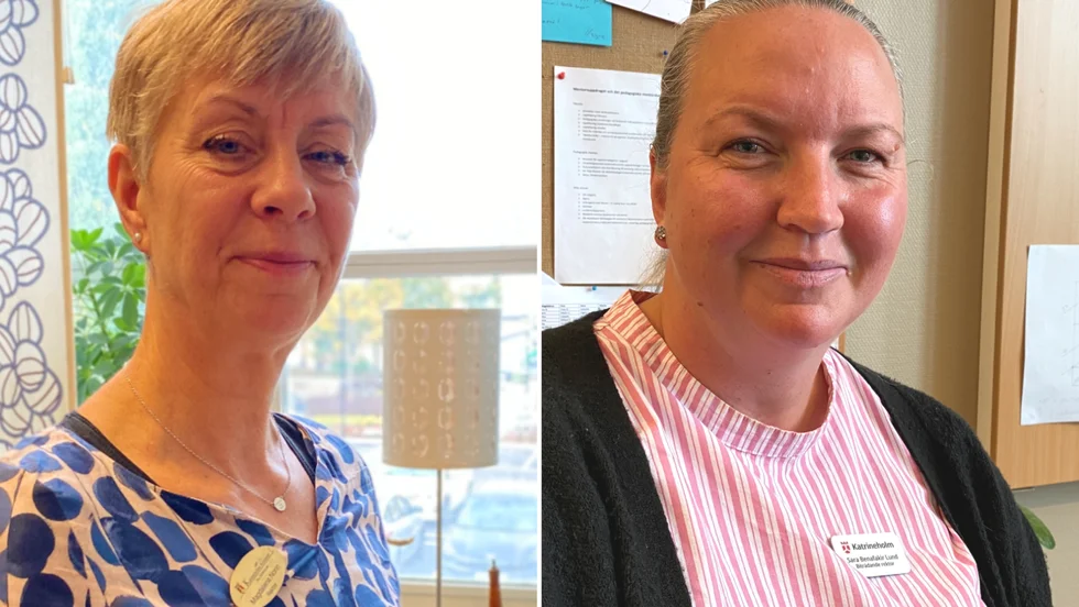 Magdalena Norin och Sara Benafakir Lund pratar om tysta barn och grovt språk. Skolan arbetar mot mobbning på flera plan, synlig och osynlig.