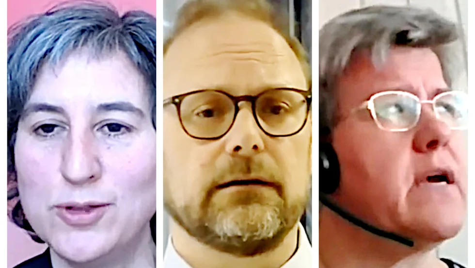 Smittskyddsläkare Lisa Labbé Sandelin, hälso- och sjukvårdsdirektör Johan Rosenqvist och vaccinsamordnare Marie Ragnarsson deltar i pressträffen.