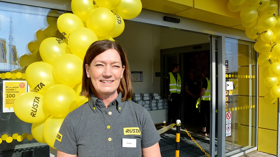 Jessica Nord, varuhuschef på Rusta i Västervik.