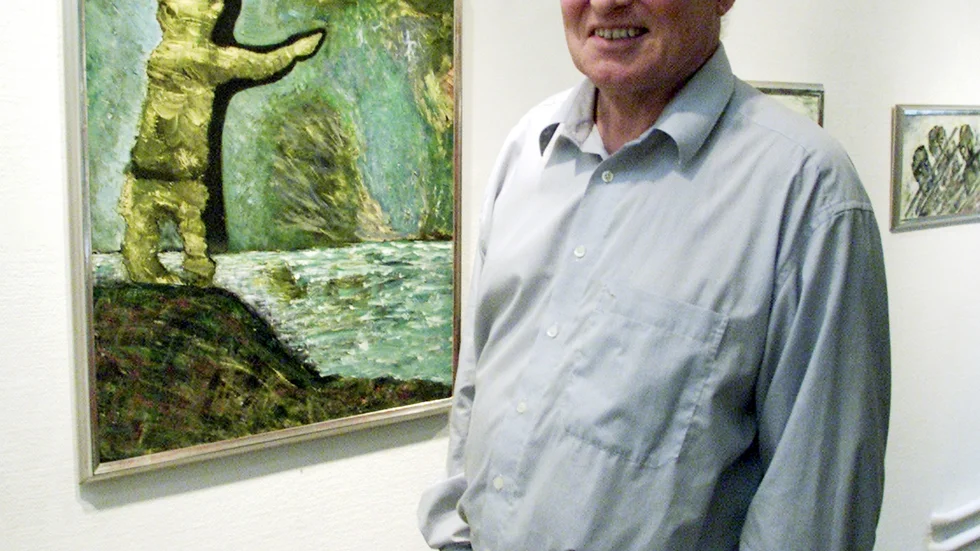 Assar Lindbeck gjorde få tavlor men han var en driven målare. 
