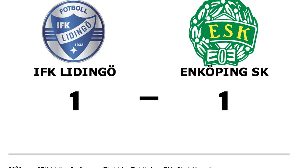 IFK Lidingö FK spelade lika mot Enköpings SK FK