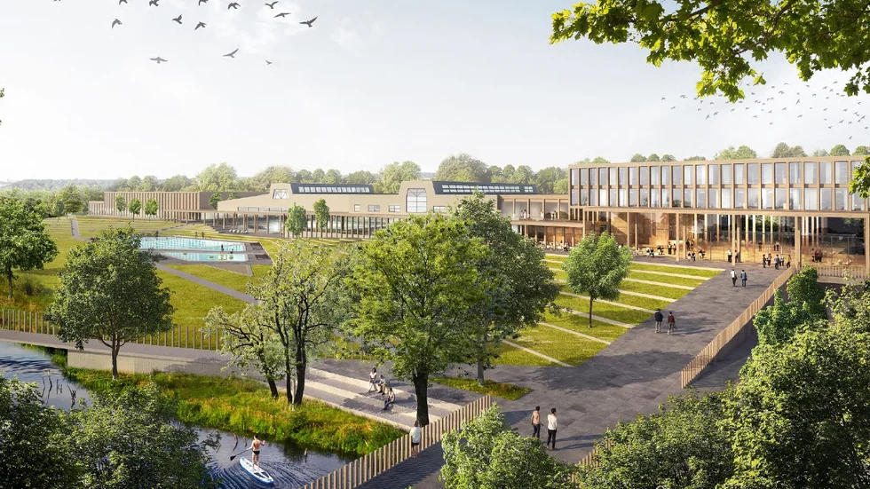 Huvudprincipen i förslaget "Norra Stadsparken" som vann arkitekttävlingen är att öppna upp Fyrishov mot Fyrisån. Först efter att tävlingen var avgjord upptäcktes att de 421 miljoner kronorna som avsatts inte räcker på långa vägar. 