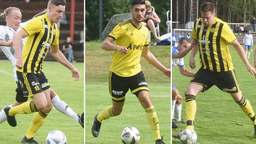 Byter till annan gul dress? Erik Lindblad, Haris Dreco och Rasmus Bexell ska vara aktuella för provspel med Kisa.