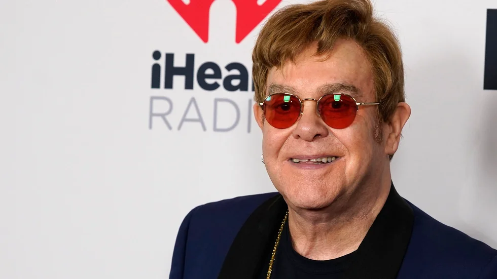 Icon award winner Elton John attends the iHeartRadio Music Awards at the Dolby Theatre on Thursday, May 27, 2021, in Los Angeles. (AP Photo/Chris Pizzello) CAPM475