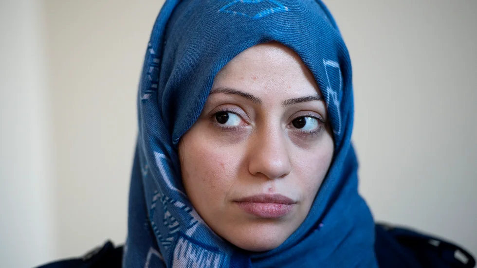 Samar Badawi under ett besök i Sverige 2013.