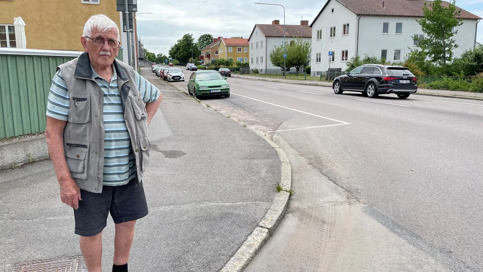 Olle Pehrsson vid korsningen.
