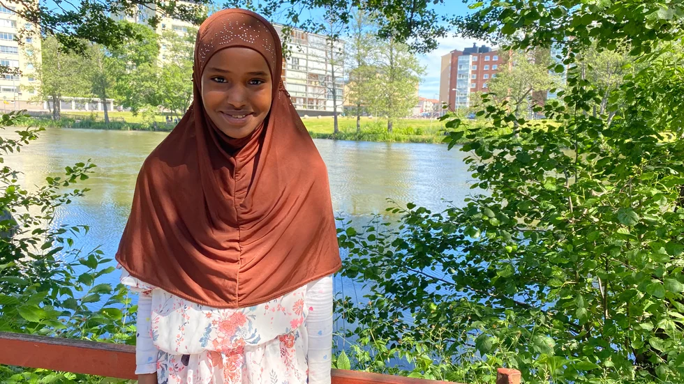 Marwa Abdullahi Khadar Abdi är glad att hon lärt sig att simma.