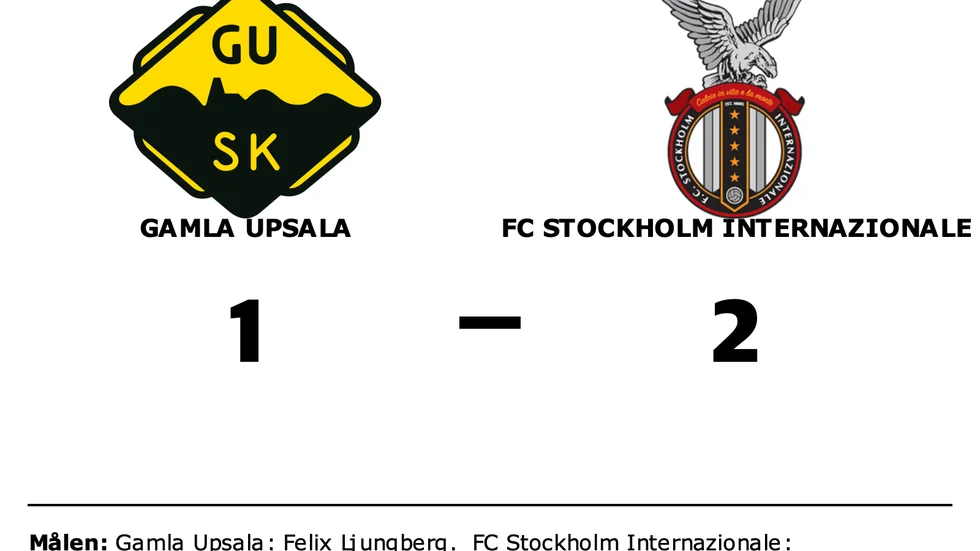 Gamla Upsala förlorade mot FC Stockholm Internazionale