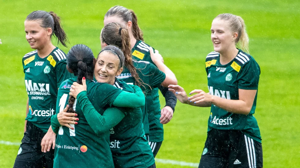 Jubel senast efter Maja Olssons 1-0-mål. Fortsätter ESK den förlustfria trenden?