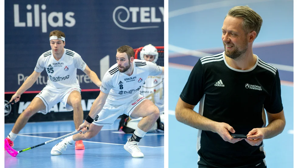 Arkivbilder på Martin Karlsson (8) och tränaren David Gillek. 