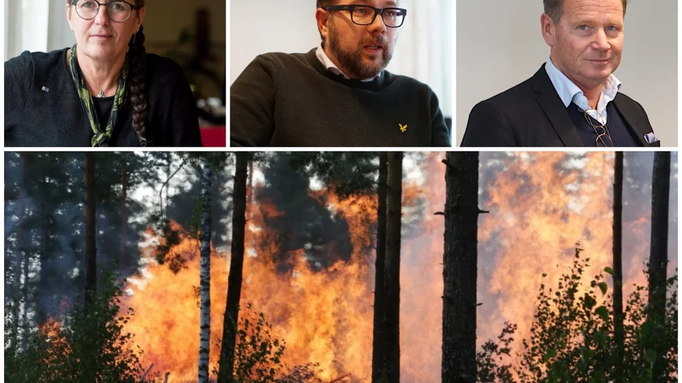 Akko Karlsson (MP), Dan Nilsson (S) och Harald Hjalmarsson (M). Politikerna tycker till om klimatkrisen, som enligt en ny rapport är värre gången än man tidigare trott.