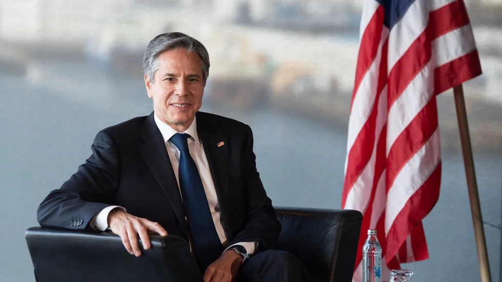 USA:s utrikesminister Antony Blinken i Reykjavik förra veckan.