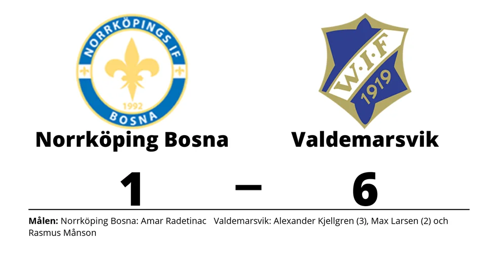 Norrköpings IF Bosna förlorade mot Valdemarsviks IF