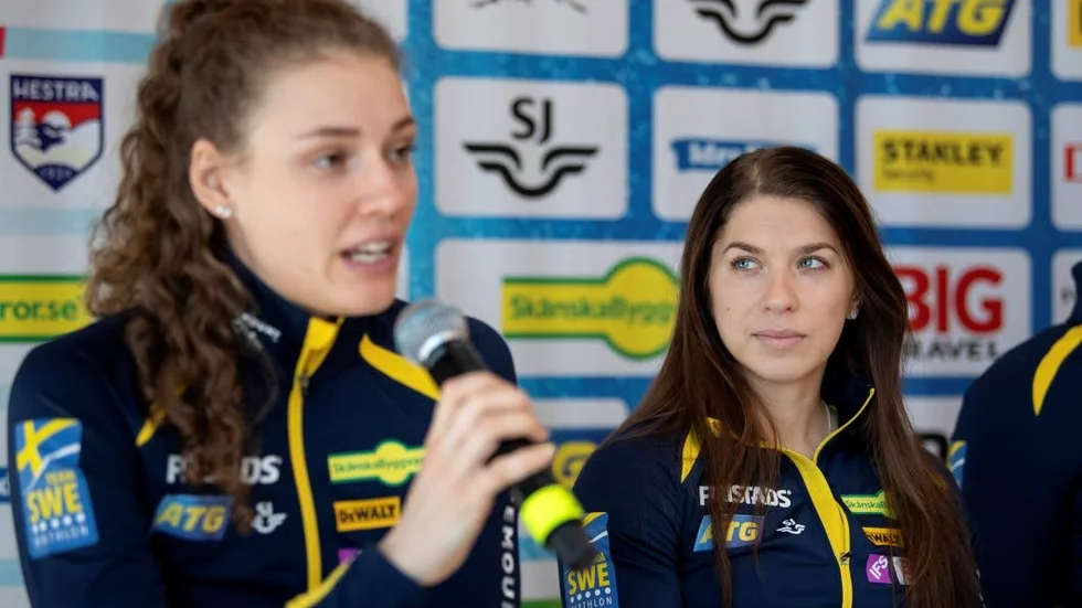 Både Hanna Öberg pch Anna Magnusson får köra stafetten.