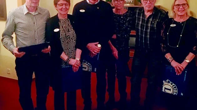 Dessa sex personer välkomnades som nya medlemmar vid senaste månadsmötet. Från vänster: Staffan Holmberg, Karin Holmberg, Gunnar Rönnbäck, Irene Berglund, Mats Berglund och Eva Rönnbäck.