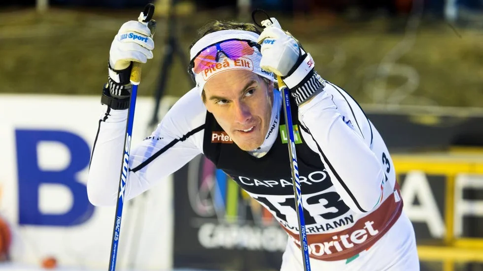 VINNARE. Johan Häggström, Piteå Elit, vann sprinten i Intersport cup.