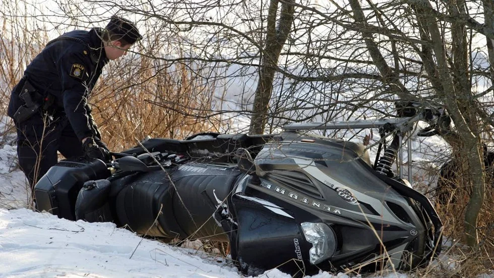Bilden saknar koppling till de skoterolyckor som inträffat i Norrbotten.