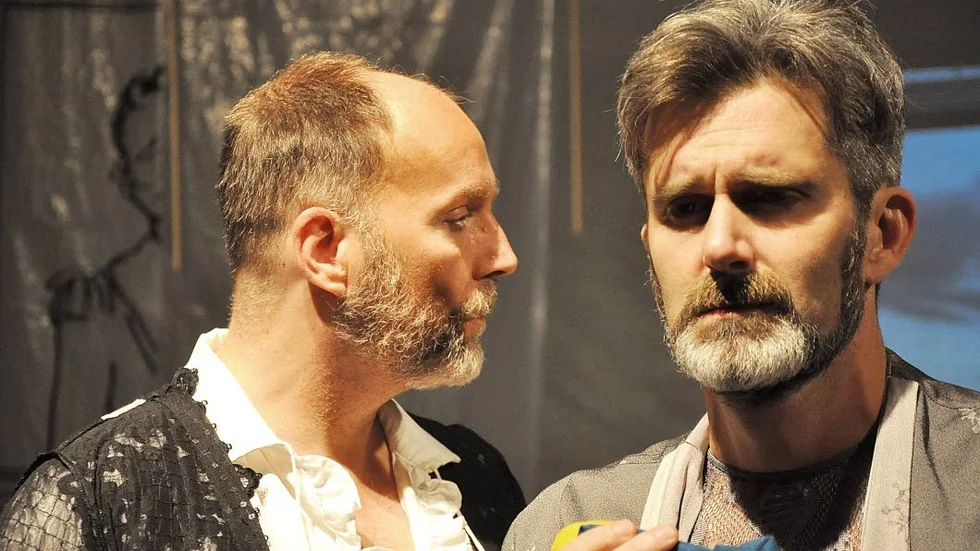 Mons Gregermark och Erik Wallsten i Tre systrar - i väntan vid Strömmen.
Foto: Maria Qvarsell