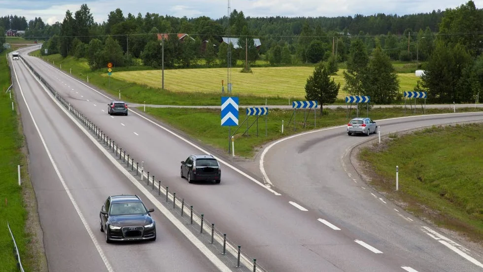 Längs de statliga vägarna sätts det varje år upp en stor mängd hemmagjorda skyltar. Nu intensifierar Trafikverket arbetet med att ta bort olagliga vägskyltar i Norrbotten. (Arkivbild)