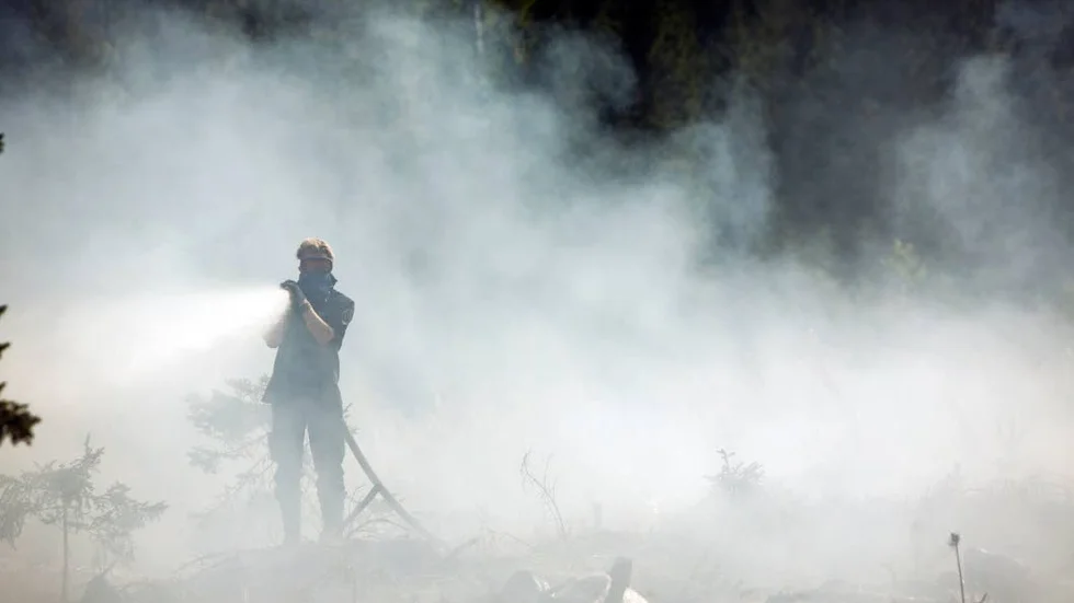 En ny skogsbrand har under onsdagen blossat upp vid Laxtjärnen utanför Arvidsjaur. ”Den sprider sig väldigt fort”.(Arkivbild).