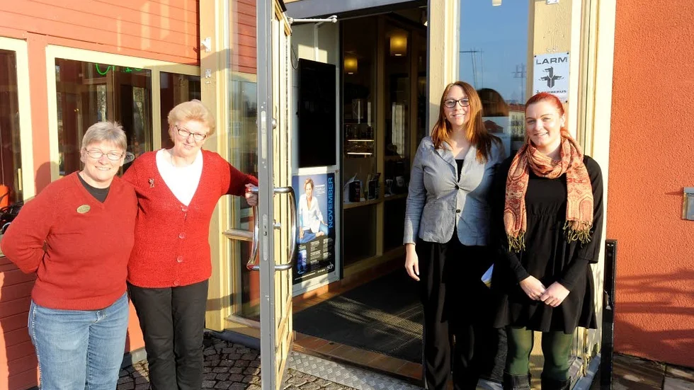 Öppet hus. Marie Eriksson, Christina Nilsson, Linda Staaf samt Therese Rahnel, samtliga arbetar på Stinsen.