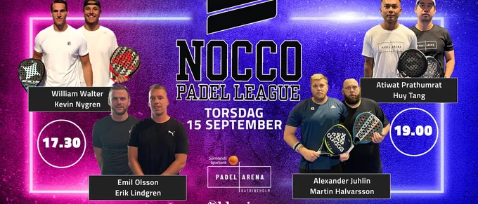 Premiäromgång av Nocco Padel League – här kan du se matcherna i efterhand