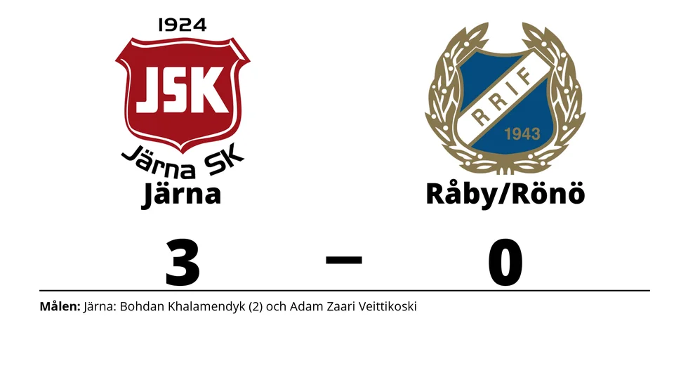 Järna SK vann mot Råby-Rönö IF