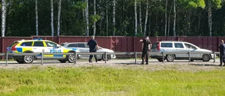 Bil och husbil krockade på E4 söder om Piteå