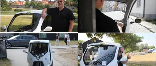 Udda trehjulingen far runt i Visby i sommar • ”Går det att cykla i en gränd, så kan vi köra där”