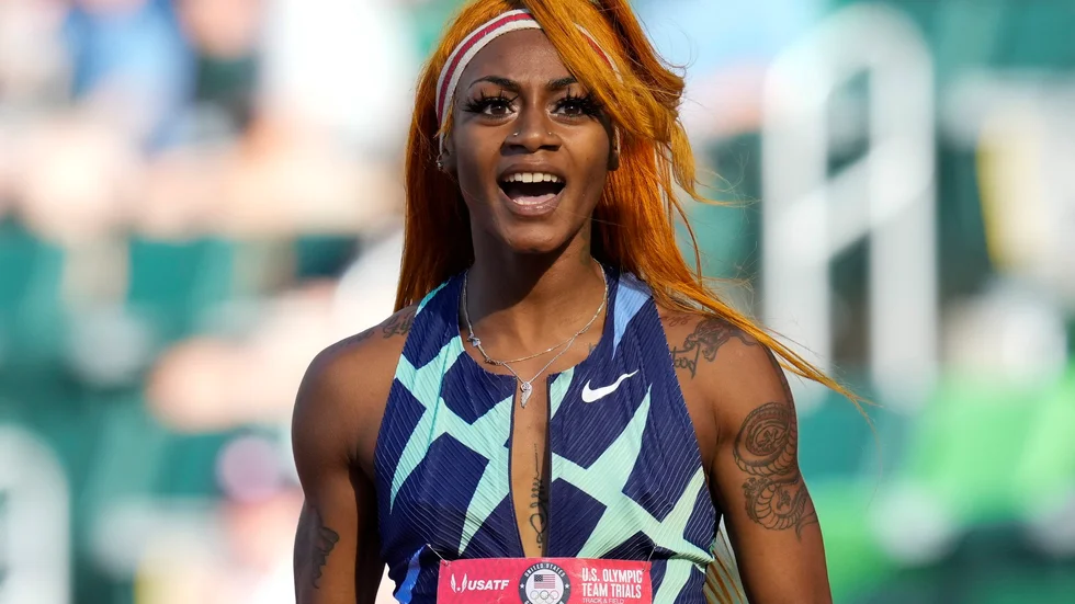 Sha'Carri Richardson missar hemma-VM på 100 meter. Arkivbild.