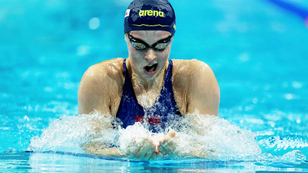 Sophie Hansson blev åtta i försöken på 200 meter bröstsim.