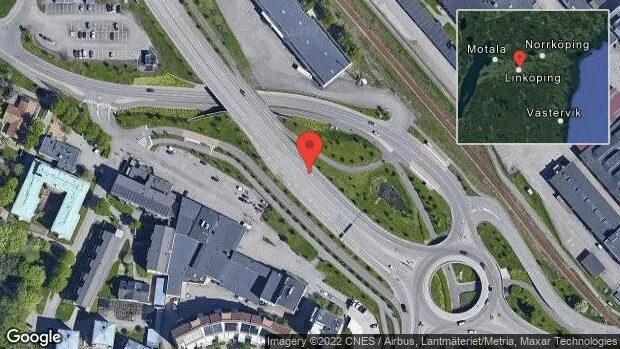 En personbil i trafikolycka