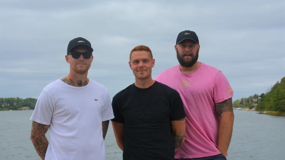 Trion som äger marken och anordnar Löga Beach Party, Jesper Björkman, John Widerström och Johan Andersson.