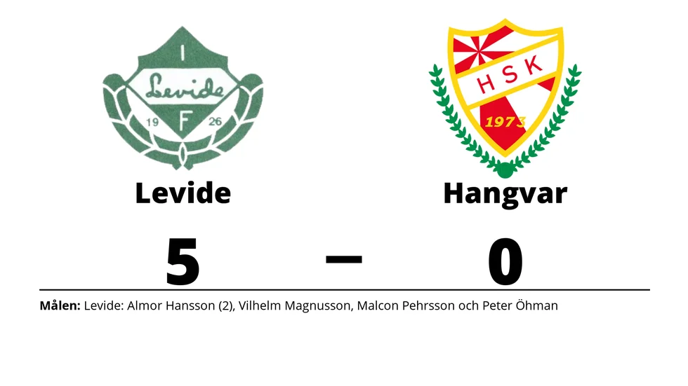 Levide IF vann mot Hangvar SK