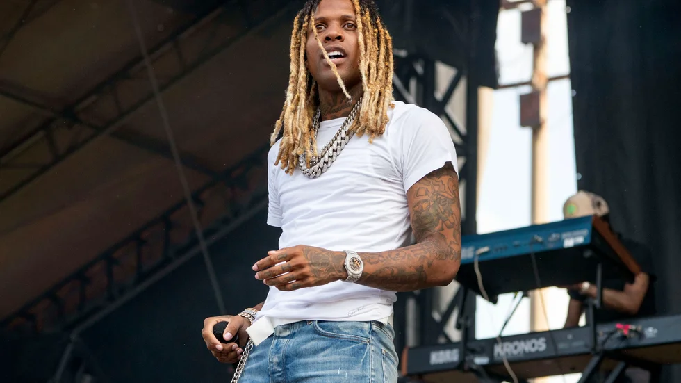 Lil Durk skadades på scenen i lördags, vid samma spelning som den här bilden är tagen vid.