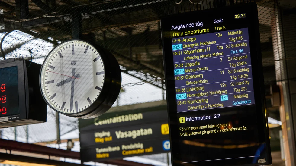 Tågens punktlighet ökade i juli. Arkivbild.