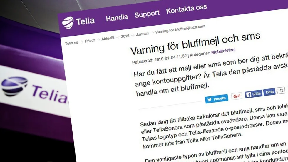 Bluffmejl Telia