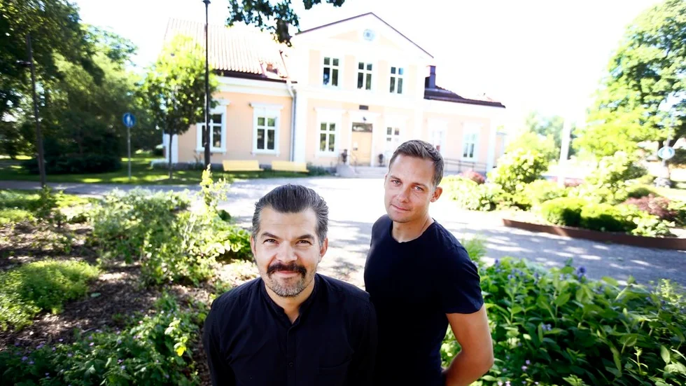 Mattias Stjernström, Garden of Potential, och Martin Roos, vd Destination Eskilstuna. Entreprenörer ska kunna få stöd och experthjälp i den nya verksamheten.