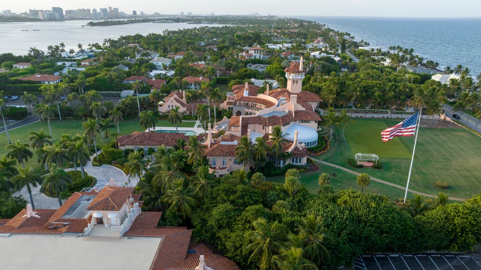 Flygvy över Mar-a-Lago, tagen på onsdagen.