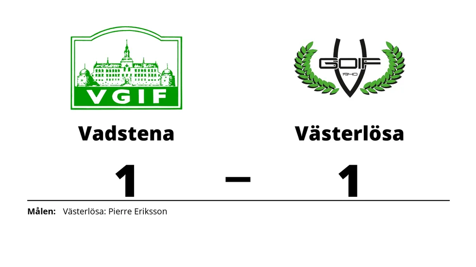 Vadstena GIF spelade lika mot Västerlösa GoIF
