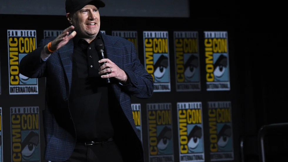 Marvel Studios direktör Kevin Feige på den stora årliga konferensen Comic-con i San Diego.