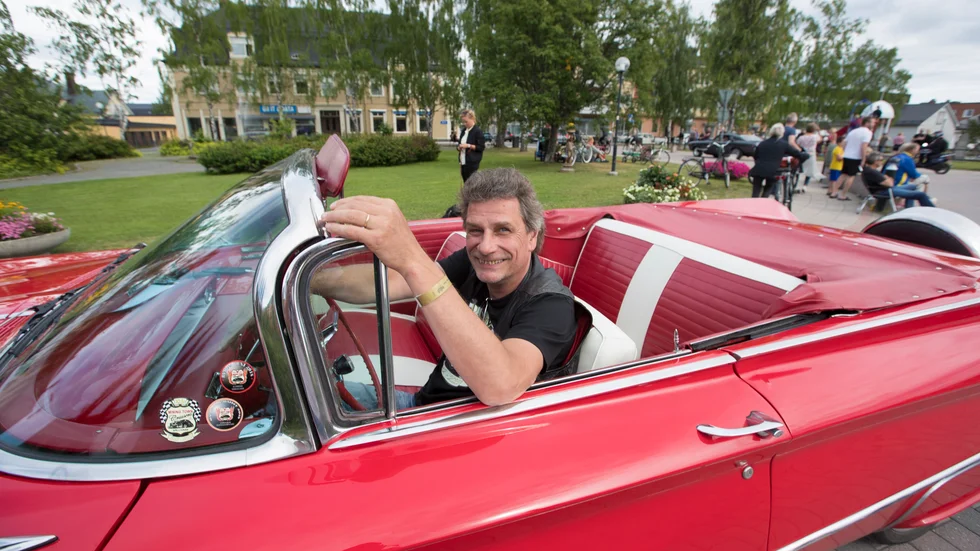 Petri Kuivila hade kört nedcabbat från Gällivare för att delta i helgens motorträff i Haparanda. 